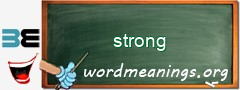 WordMeaning blackboard for strong